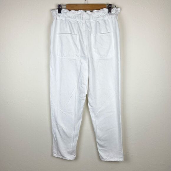 Loft White Paper Bag Slim Pants - Picture 7 of 9